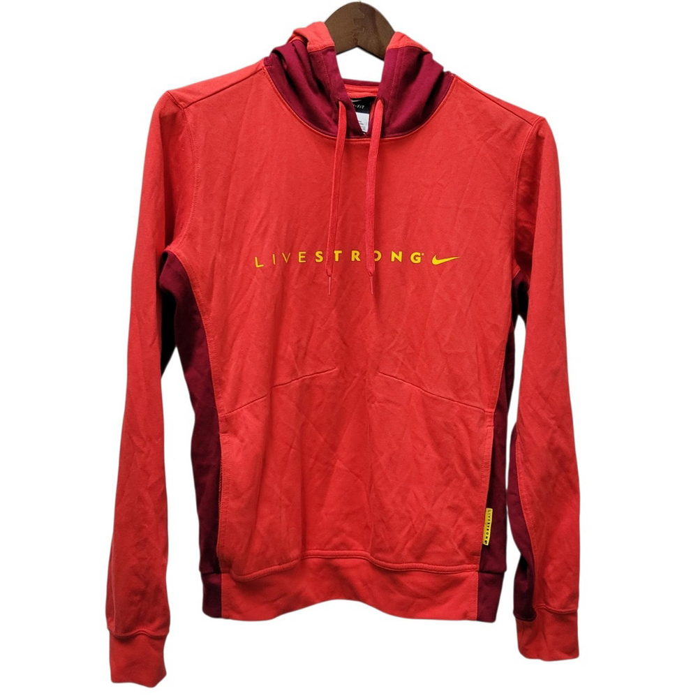 Nike Livestrong Colorblock Long-Sleeves Hoodie Sweatshirt Size Medium Women's
